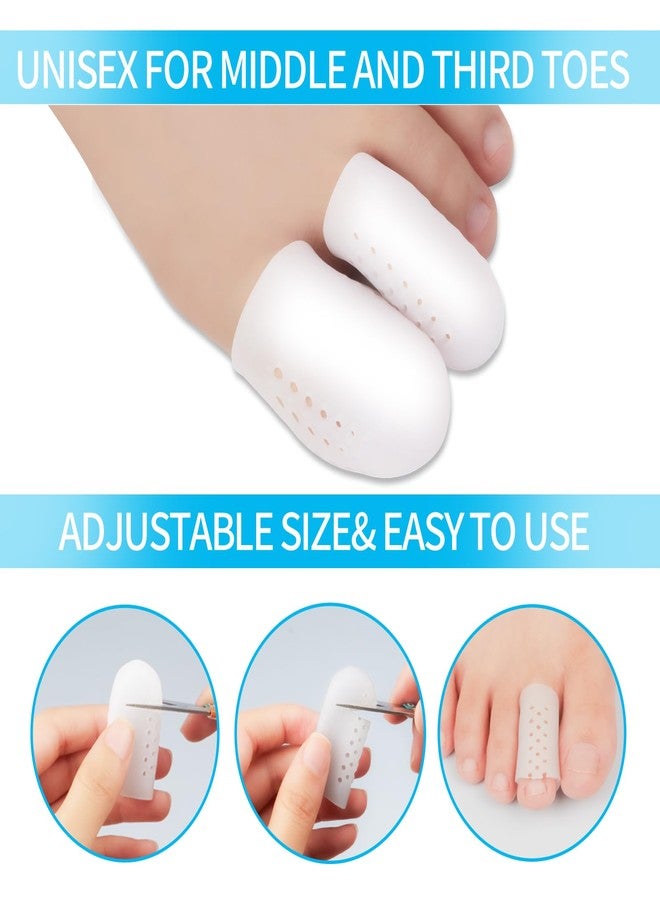 Giloner Toe Sleeves Toe Protectors for Women,14Pcs Gel Toe Caps Sleeves to Pain Relief for Ingrown Toenails,Blisters,Calluses,Toenail Loss.Toe Protectors 2 Size 8S+6M - Image 4